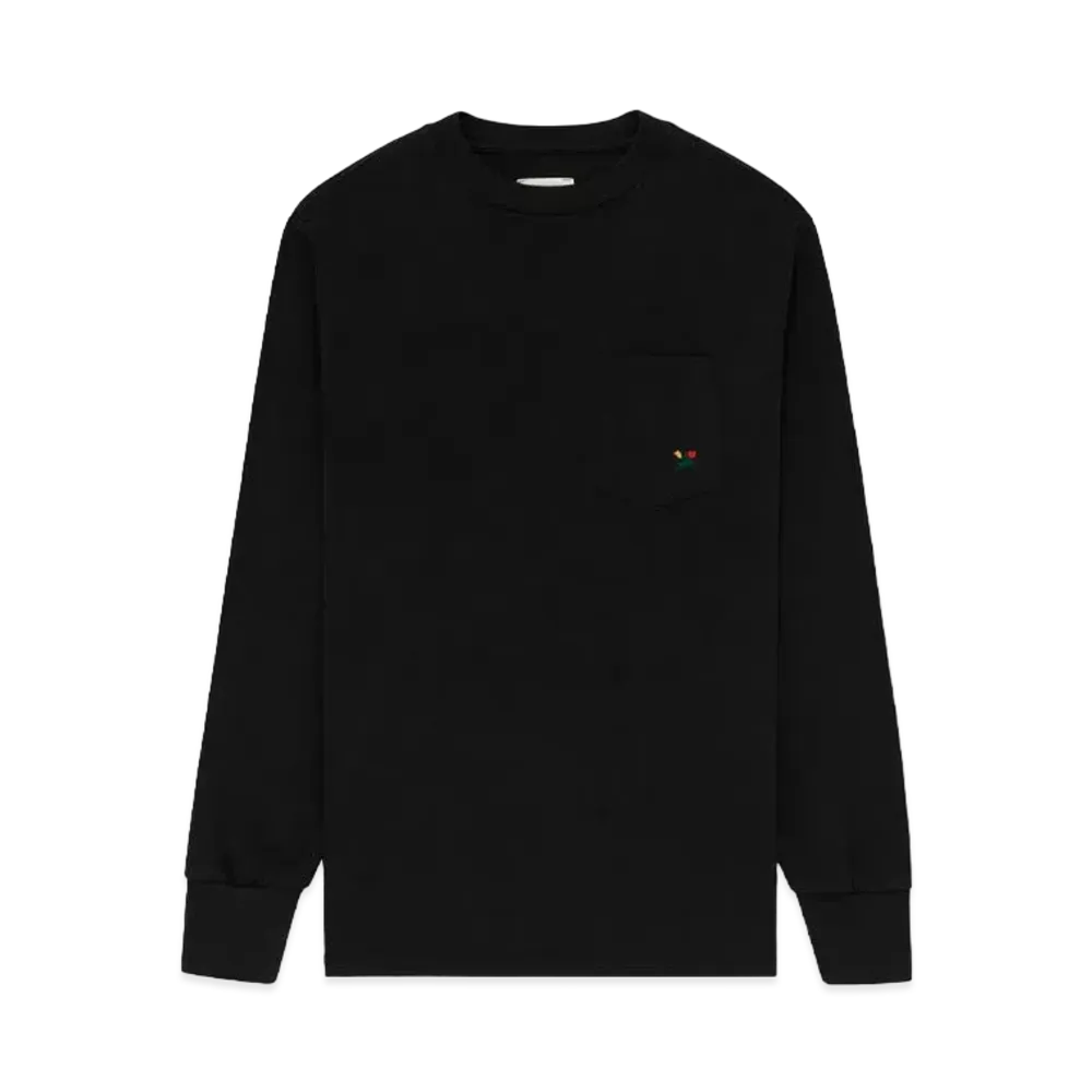 Aime Leon Dore Long-Sleeve Crest Pocket Tee "Jet Black"