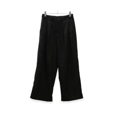 ANCELLM Wool Calmsskin Tuck Easy Slacks "Black"