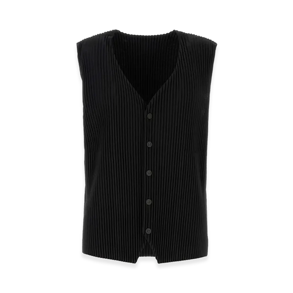 HOMME PLISSE ISSEY MIYAKE Pleated Vest "Black"