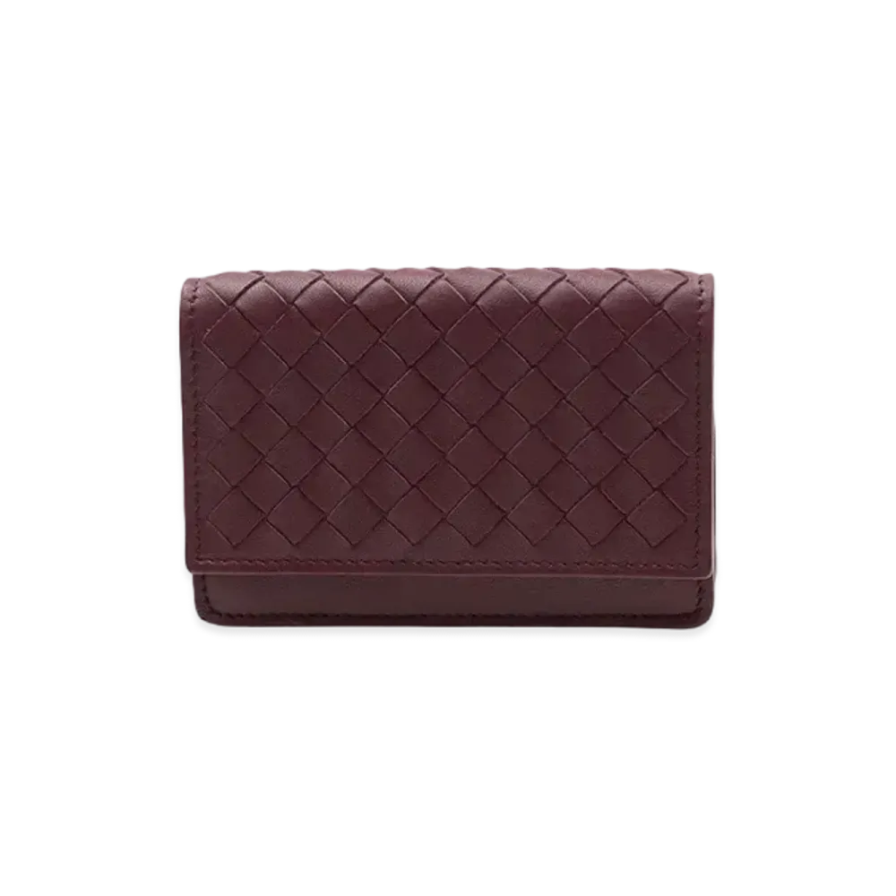 Bottega Veneta Intrecciato Lambskin Nappa Card Case "Barolo"