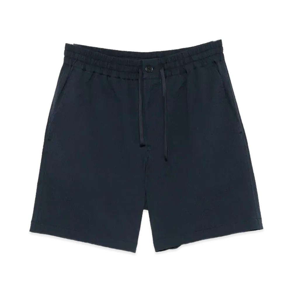 Maison Kitsune Elasticated Shorts In Cotton Seersucker "Classic"