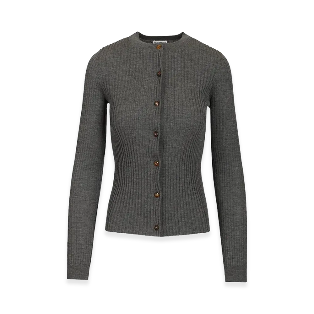 Burberry Women's Cashmere Cardigan "Gray/Dark Grey"