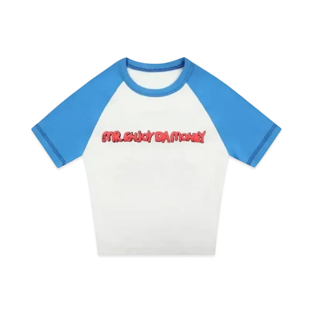 MR. ENJOY DA MONEY Women's Color inserted Shoulder Sleeves "Blue"
