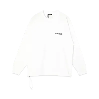 Optstuff Drawstring Long Sleeve T-Shirt "White"