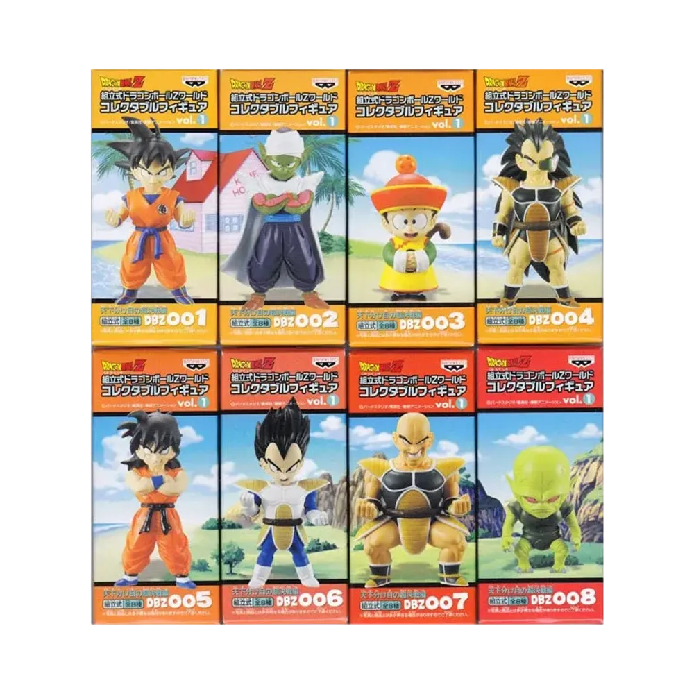Banpresto Assembly Dragon Ball Z World Collectable Figure Vol.1 Super Decisive Battle Of The World Division Complete 8 Piece Set