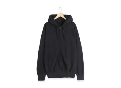 COMOLI LW Cotton French Terry Zip Parka "Black"