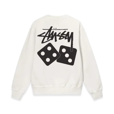 Stussy Dice Pigment Dyed Crew "Natural"