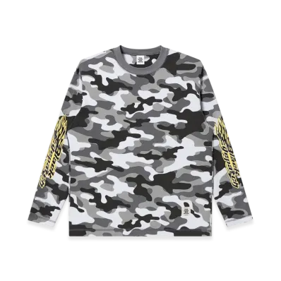BlackEyePatch Flame Logo Thermal L/S Tee "City Camo"