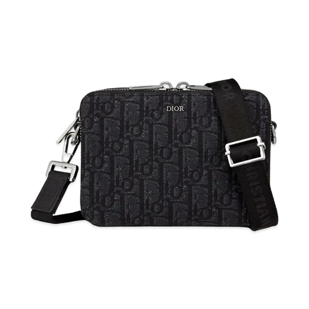 Dior Pouch With Shoulder Strap Dior Oblique Jacquard "Black"