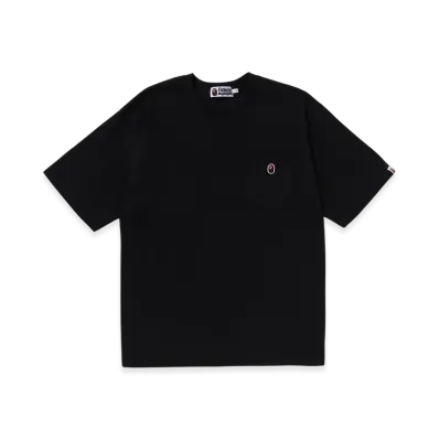 A BATHING APE Ape Head One Point Relaxed Fit Pocket Tee "Black"