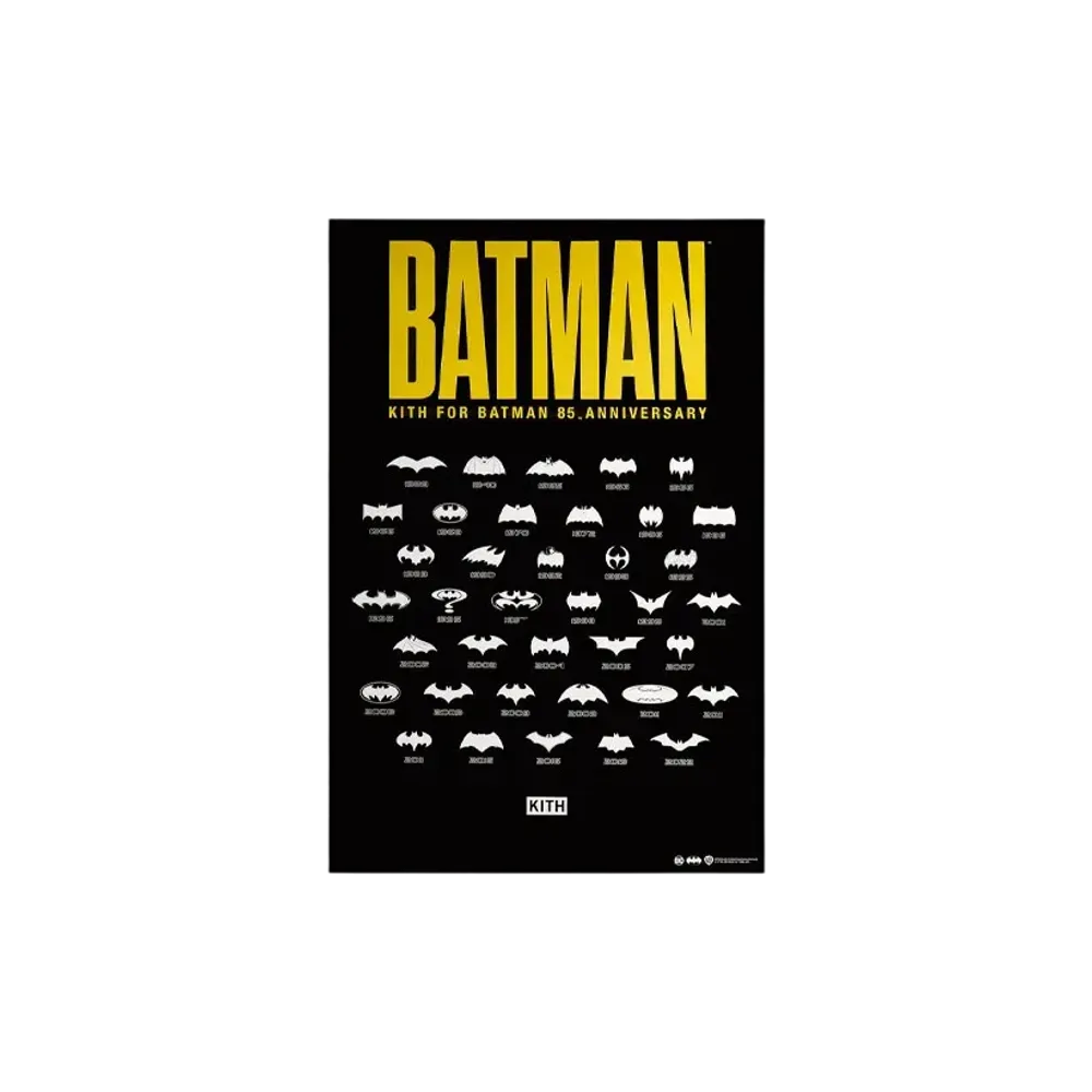 Kith x Batman History Of The Bat Symbol Poster "Multi"