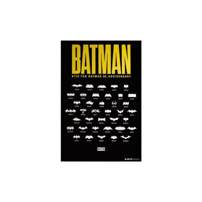Kith x Batman History Of The Bat Symbol Poster "Multi"