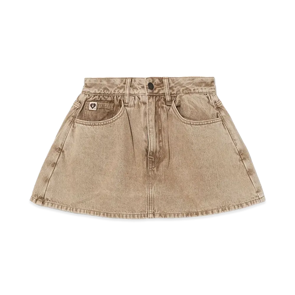 A BATHING APE Women's Ruffle Skirt "Beige"