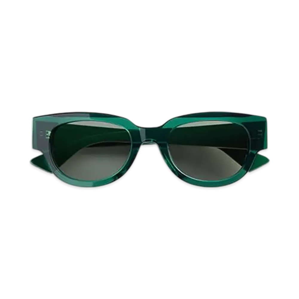 Bottega Veneta Tri-Fold Square Sunglasses "Green/Green"