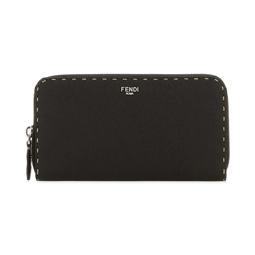 FENDI Leather Wallet "Dark Brown"