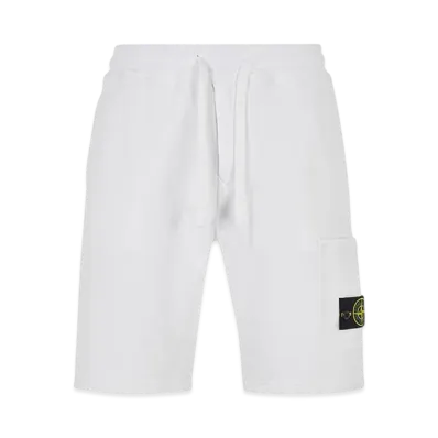 Stone Island 64651 Fleece Bermuda Shorts - 22SS "White"