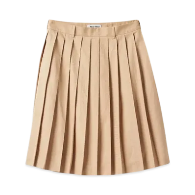 MIU MIU Women's Jacquard Poplin Skirt "Cord"