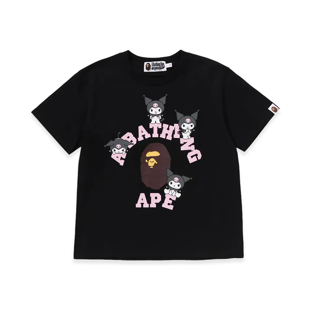 A BATHING APE x Kuromi Ladies College Mini Tee "Black"