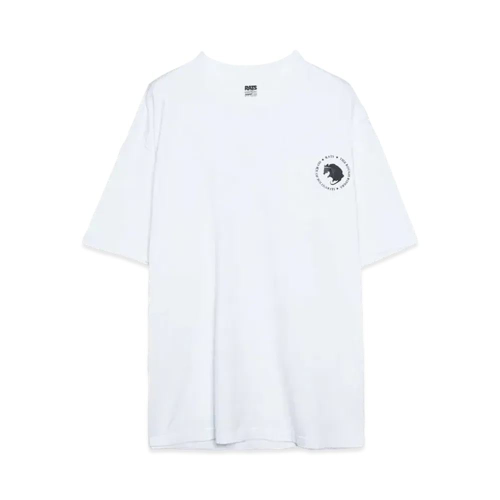 RATS CIRCLE POCKET TEE "WHITE"