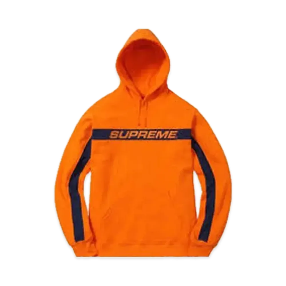 Supreme Full Stripe Hooded Sweatshirt "Orange"