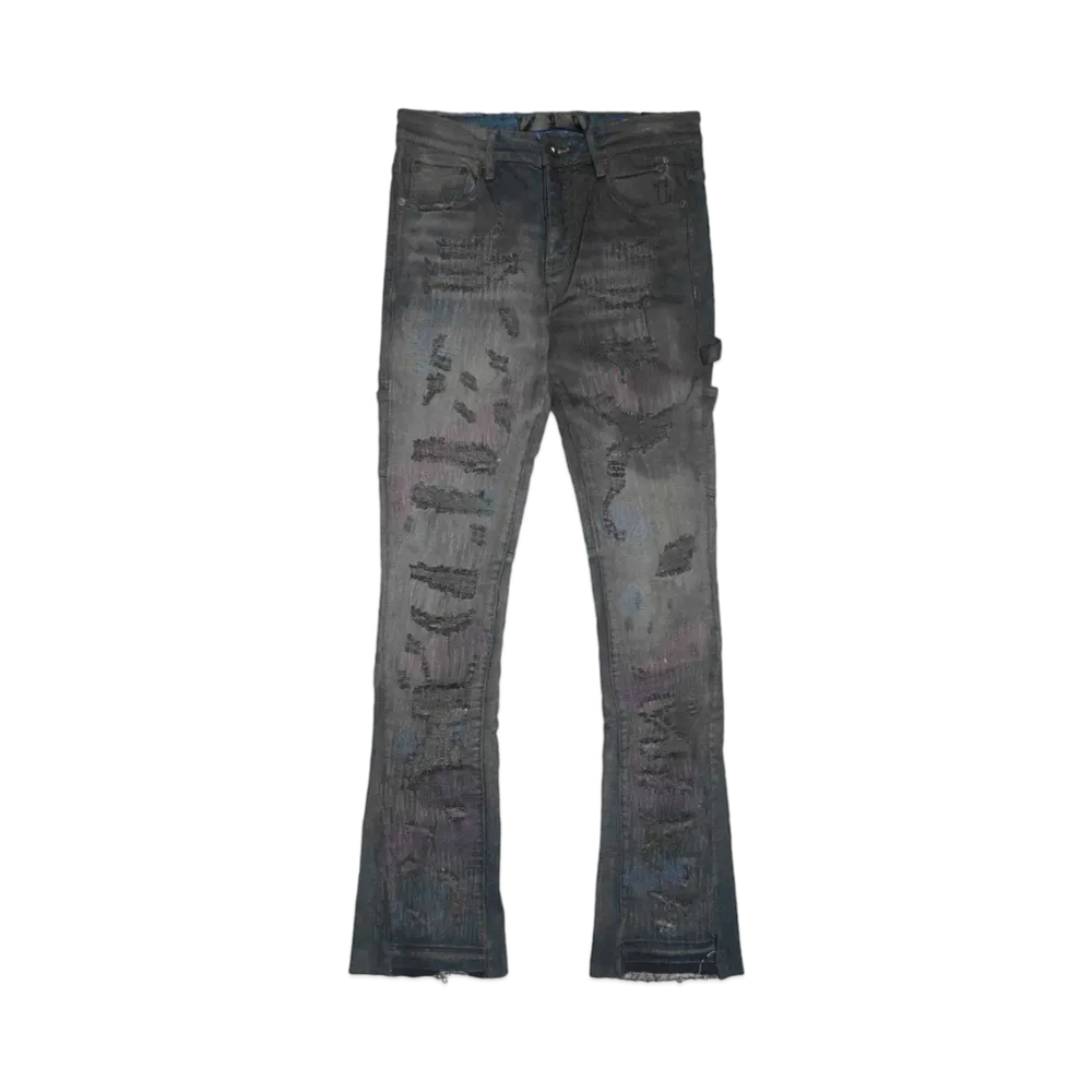 VALABASAS "ZERO" DENIM STACKED "DARK GREY WASH"