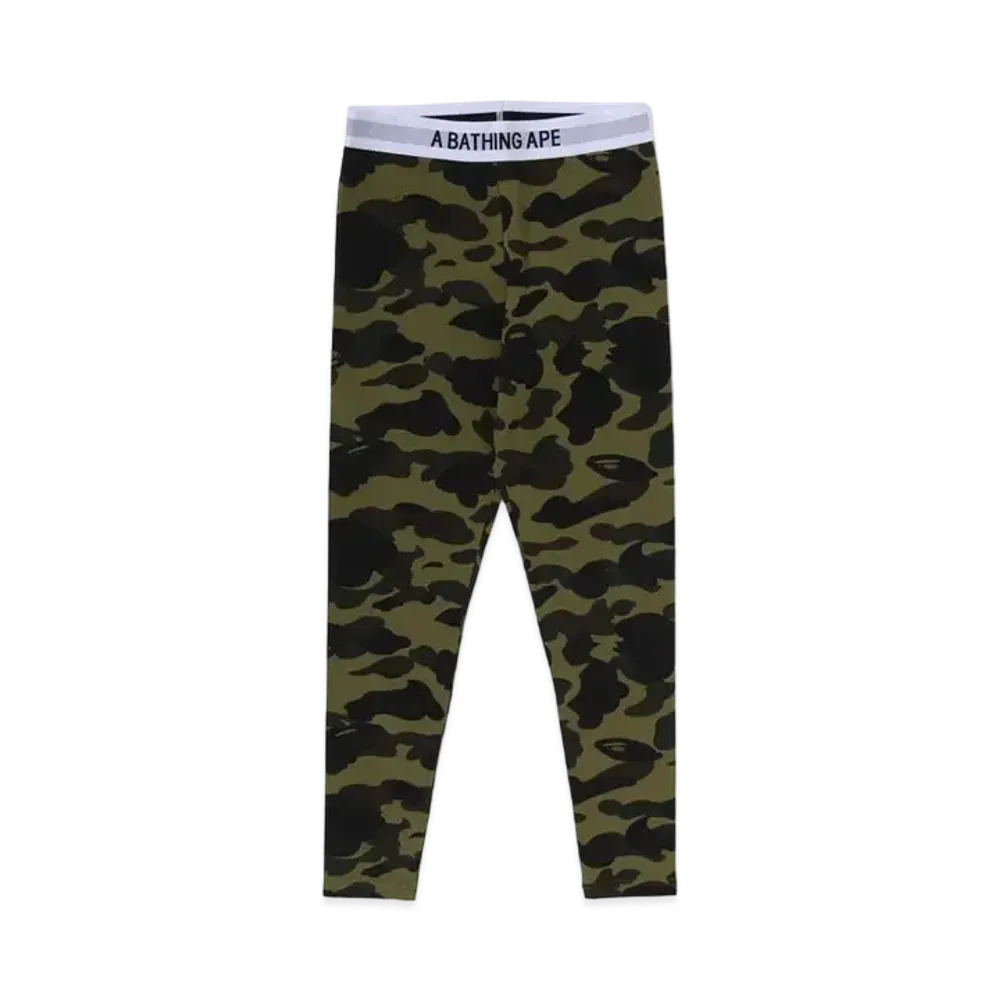 A BATHING APE 1st Camo Leggings "Green"