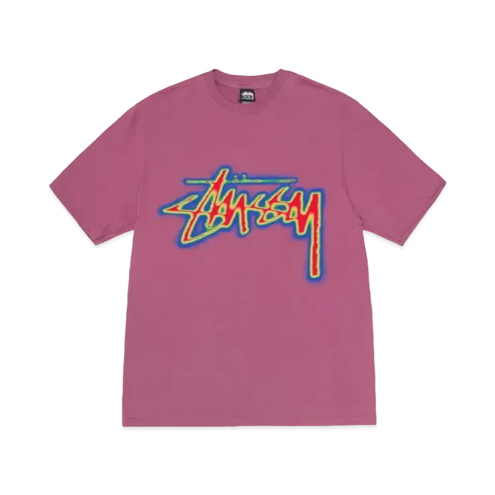 Stussy Thermal Stock Tee "Berry"