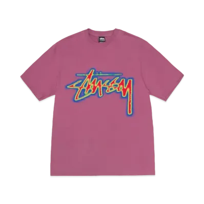 Stussy Thermal Stock Tee "Berry"