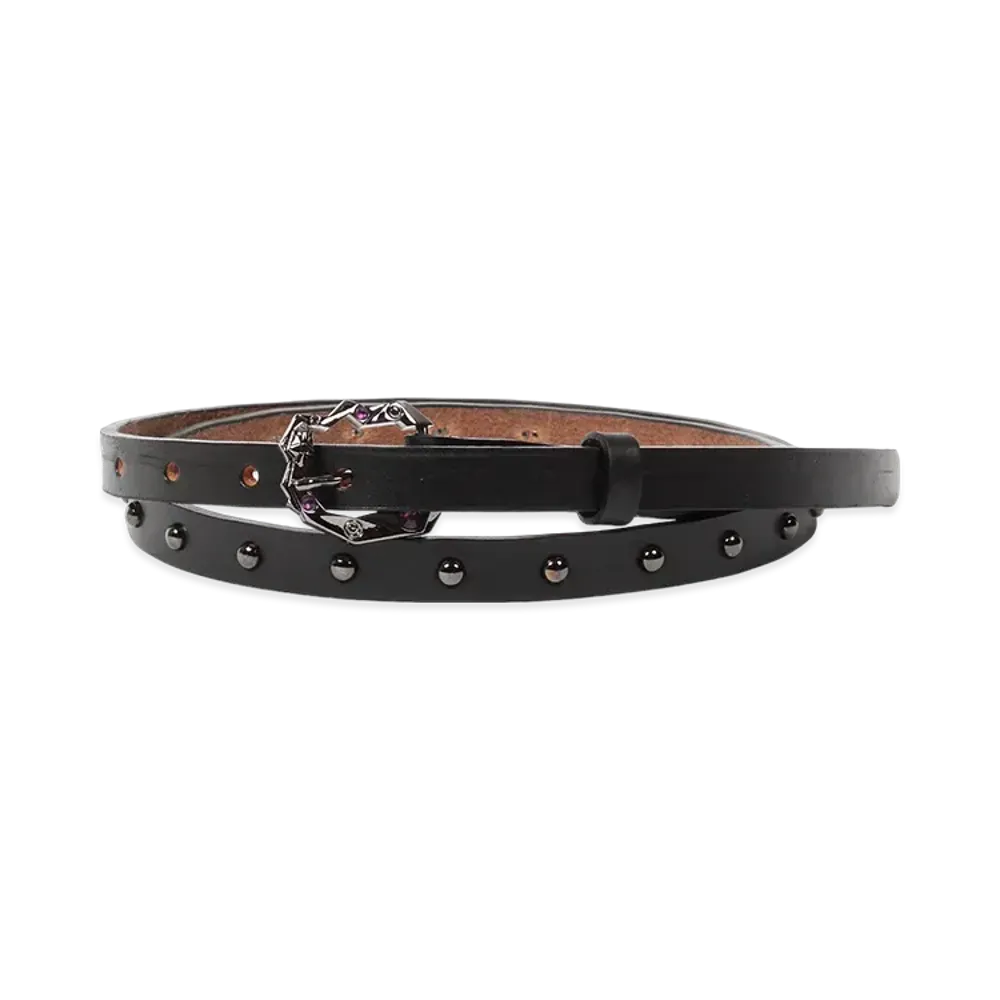WACKO MARIA x WOLF'S HEAD Studs Leather Belt "Pink"