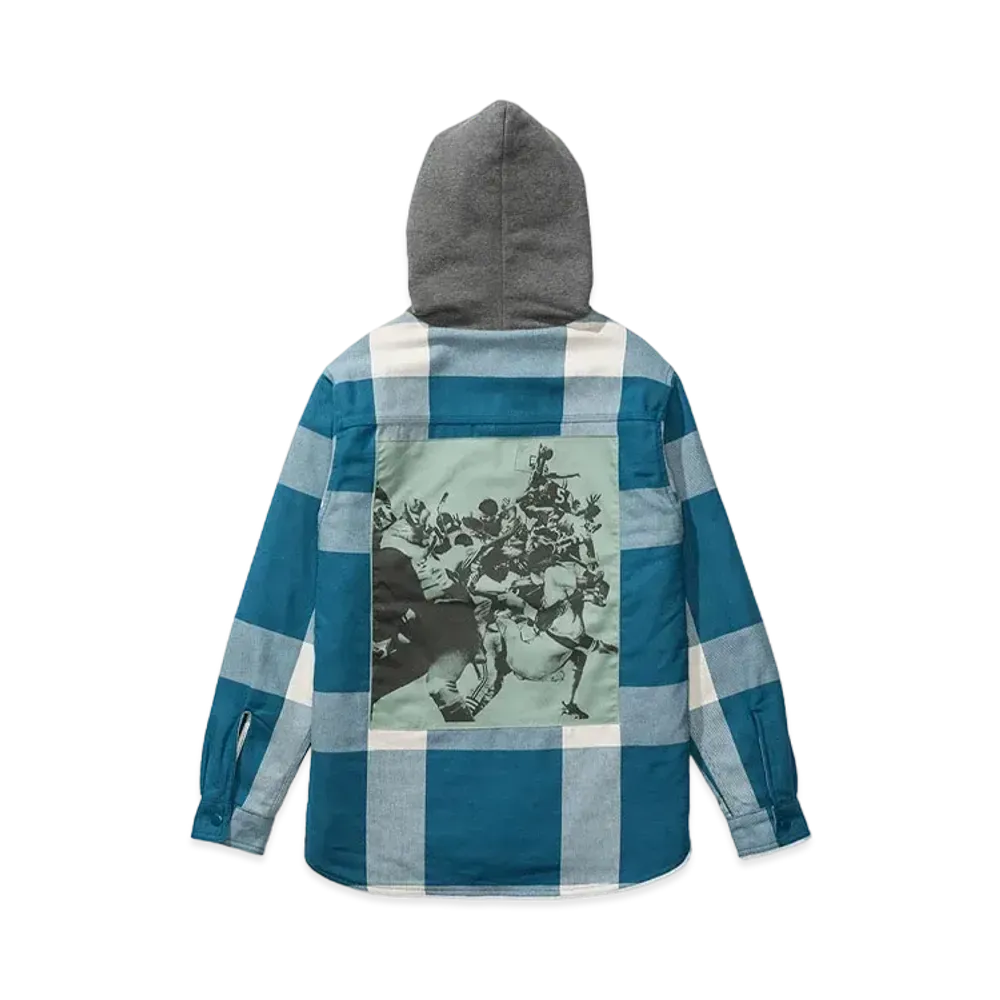 UNDEFEATED HOODED L/S FLANNEL - 30005 "Blue"