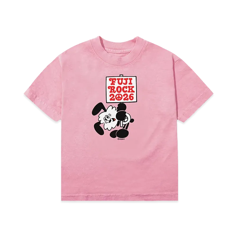 VERDY x fuji rock festival 2026 VICK Kids Tee "Pink"