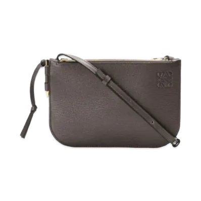 LOEWE Gate Double Zip Pouch In Goatskin "Taupe"
