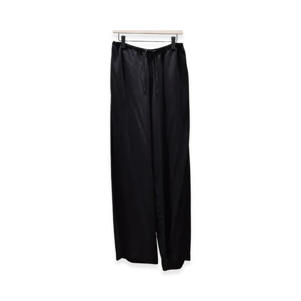 COMOLI Rayon Wide Pants SS25 "Black"