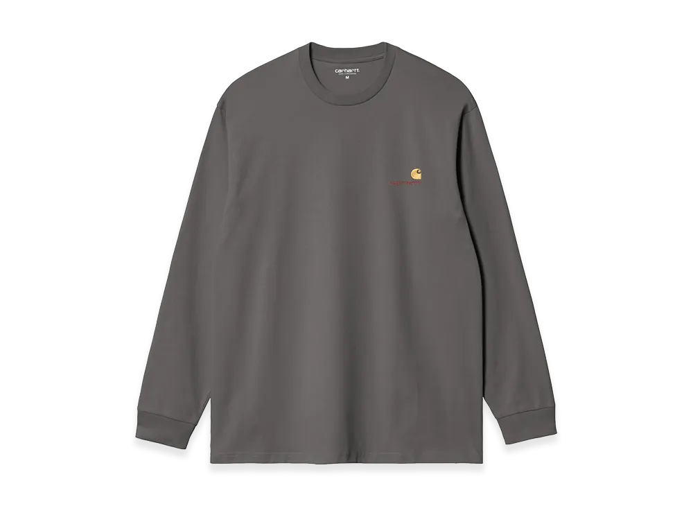 Carhartt WIP L/S American Script T-Shirt "Graphite"