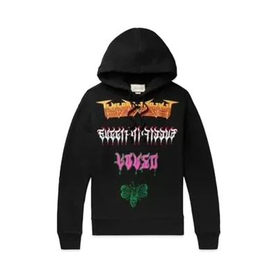GUCCI Metal Logo Print Sweatshirt "Black"