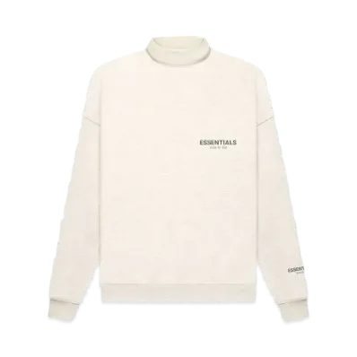 FEAR OF GOD ESSENTIALS PULLOVER MOCKNECK "Light Heather Oatmeal"