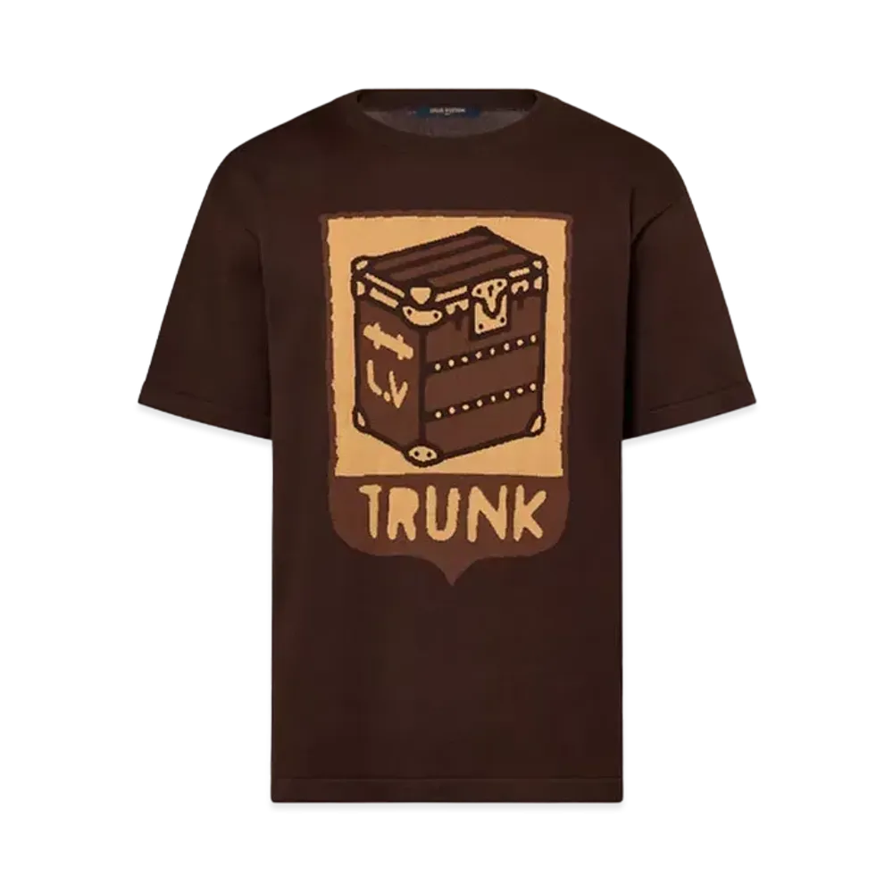 Louis Vuitton Short-Sleeved Cotton Intarsia Crewneck "Sienna"