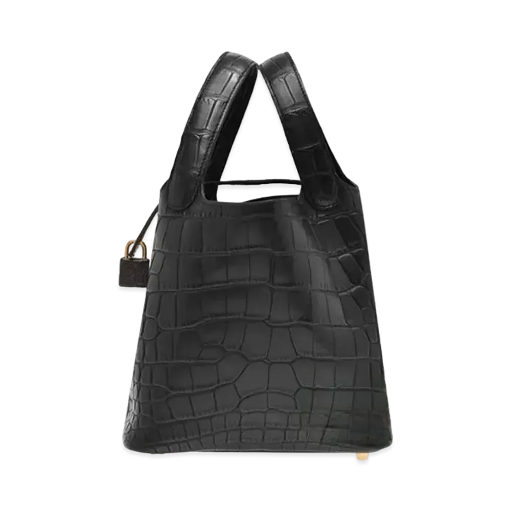 Hermes Picotin Lock Alligator Mat "Noir/Gold"