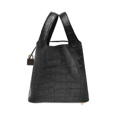 Hermes Picotin Lock Alligator Mat "Noir/Gold"