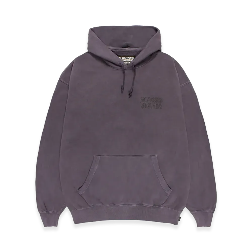 WACKO MARIA Washed Heavy Weight Hooded Sweat Shirt "Purple"