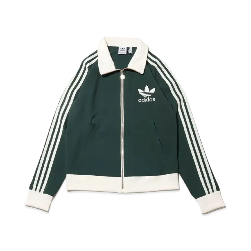 adidas Premium Originals Crepe Track Top "Mineral Green/Off White"
