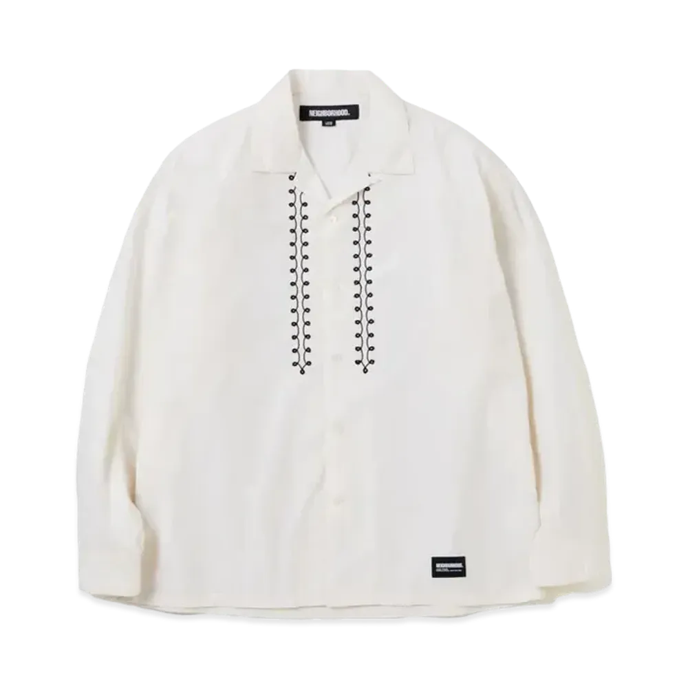 NEIGHBORHOOD Cord Embroidery Shirt LS "White"