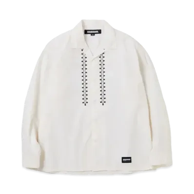 NEIGHBORHOOD Cord Embroidery Shirt LS "White"