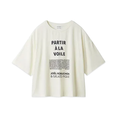 GELATO PIQUE x JOEL ROBUCHON Cool Touch Sensation Cropped One Point Pullover "Off White"