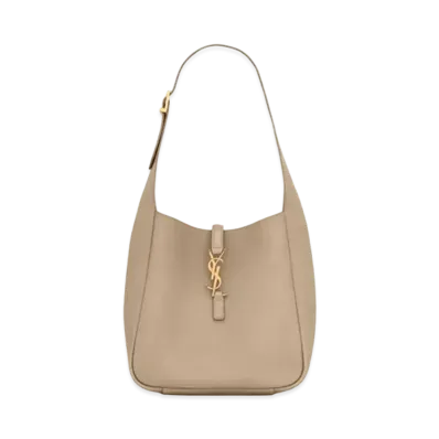 Saint Laurent LE 5 A 7 Supple Small in Grained Leather "Dusty Grey"