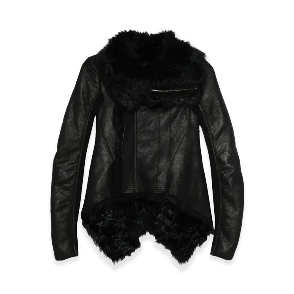 Rick Owens Women's Leather Jacket "Black"
