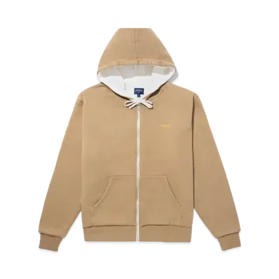 Noah Thermal Lined Zip-Up Hoodie "Dark Tan"