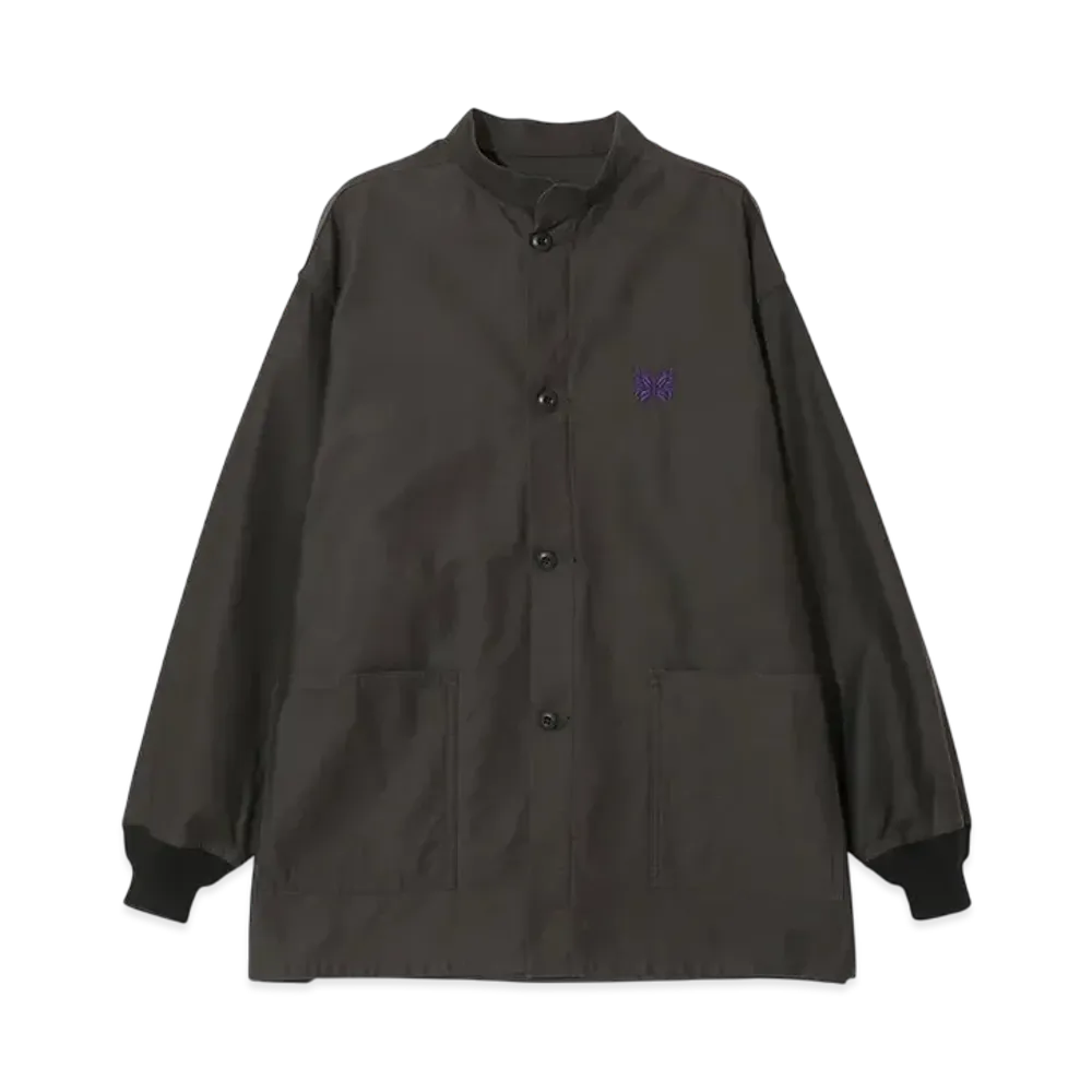 NEEDLES Stand Collar Army Shirt - Back Sateen "Black"