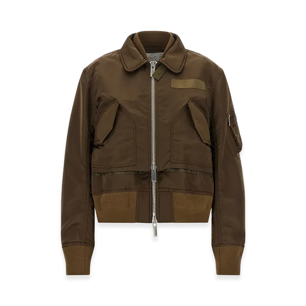 sacai Women's Double Layer Blouson "Brown"