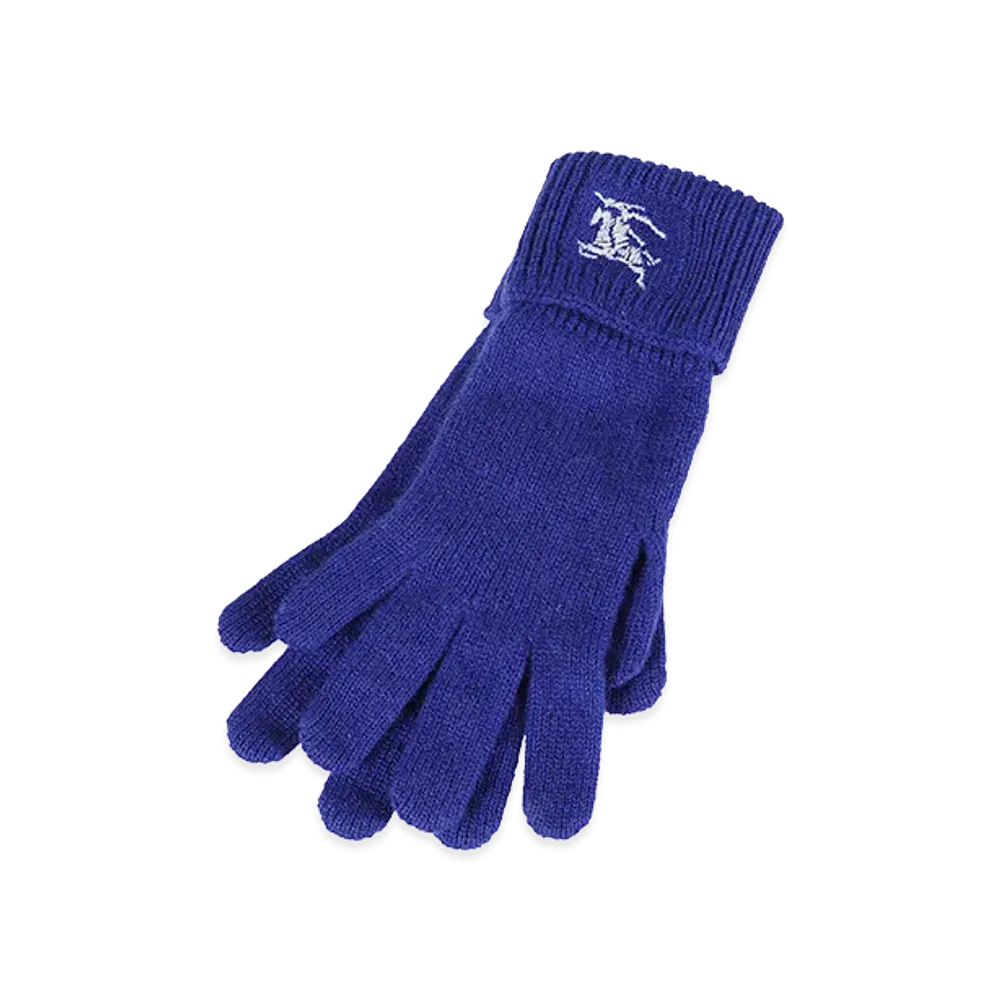 Burberry Women's Cashmere Blend Gloves "Electric Blue"